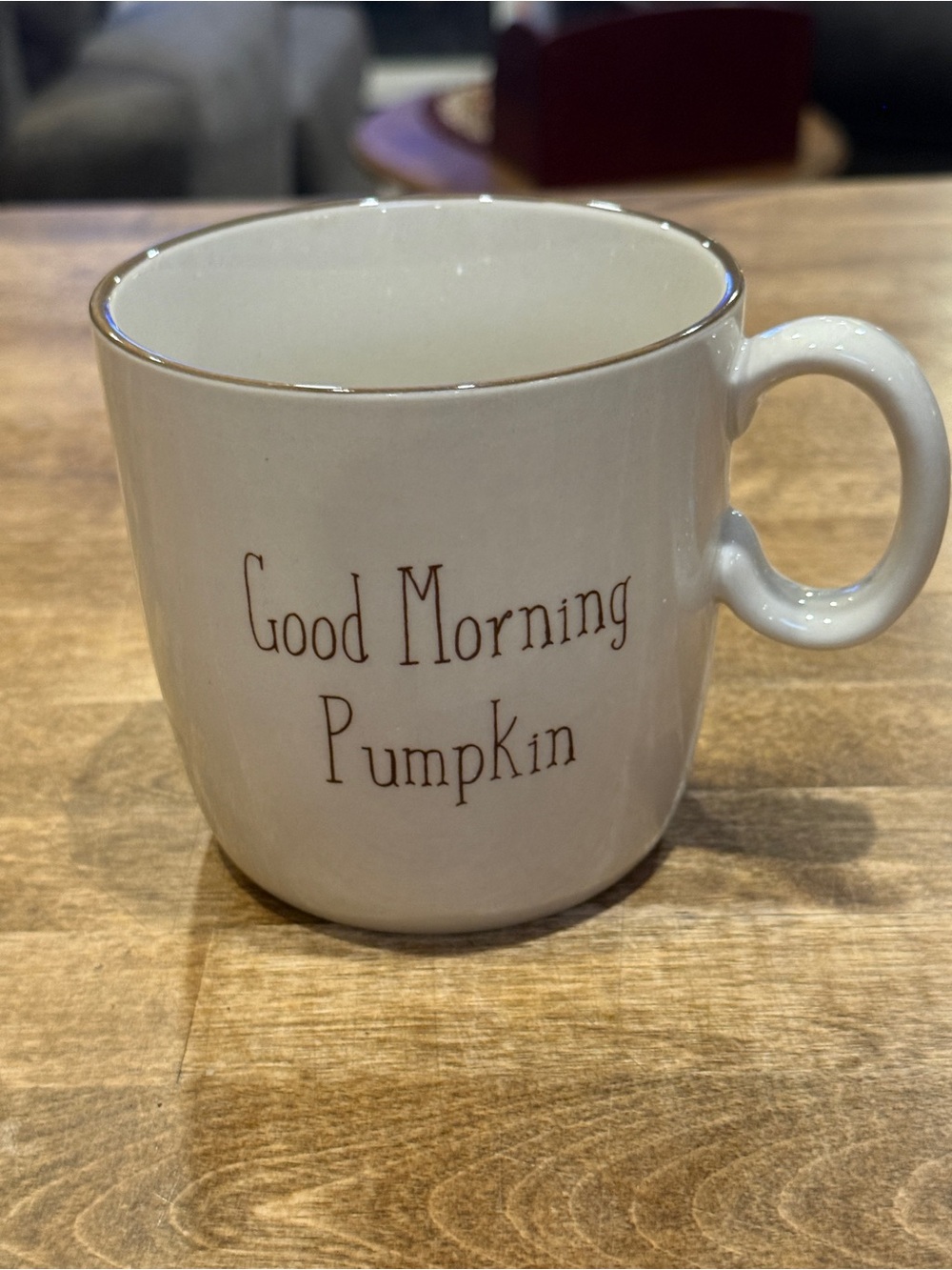Good Morning Pumpkin Ceramic Coffee Mug - Cream